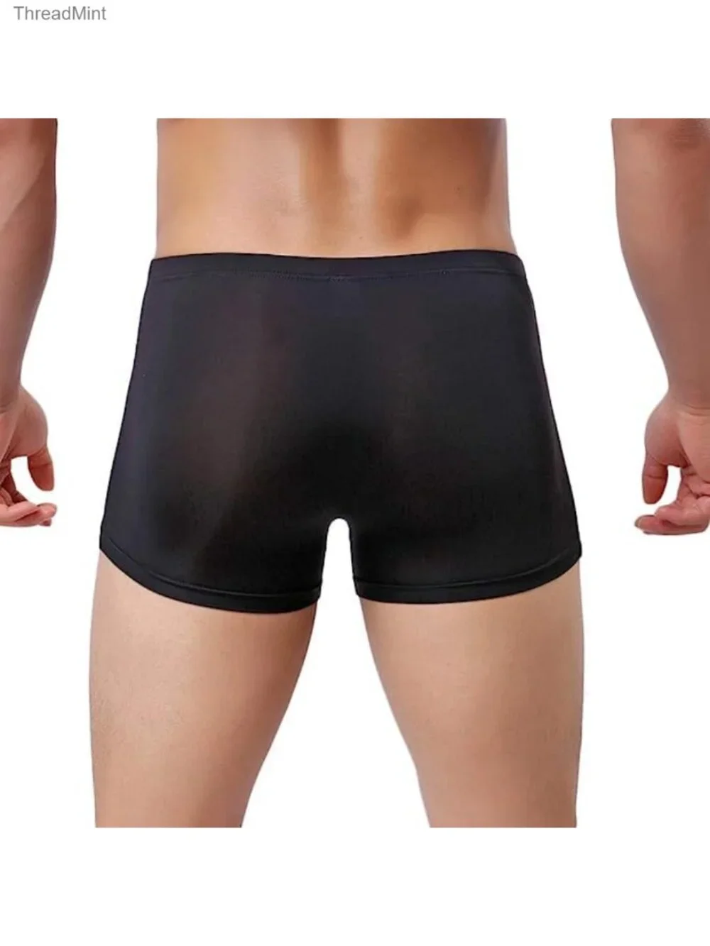 Men's Ice Silk Translucent Briefs U Bulge Elephant Trunk Underwear